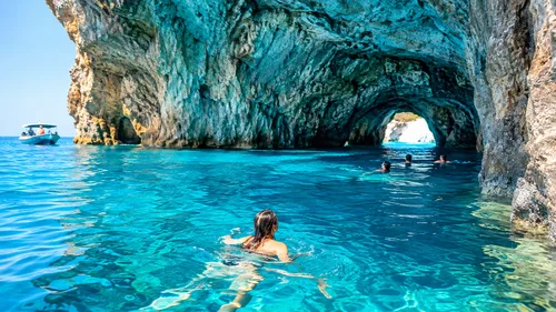 Swim in turquoise water